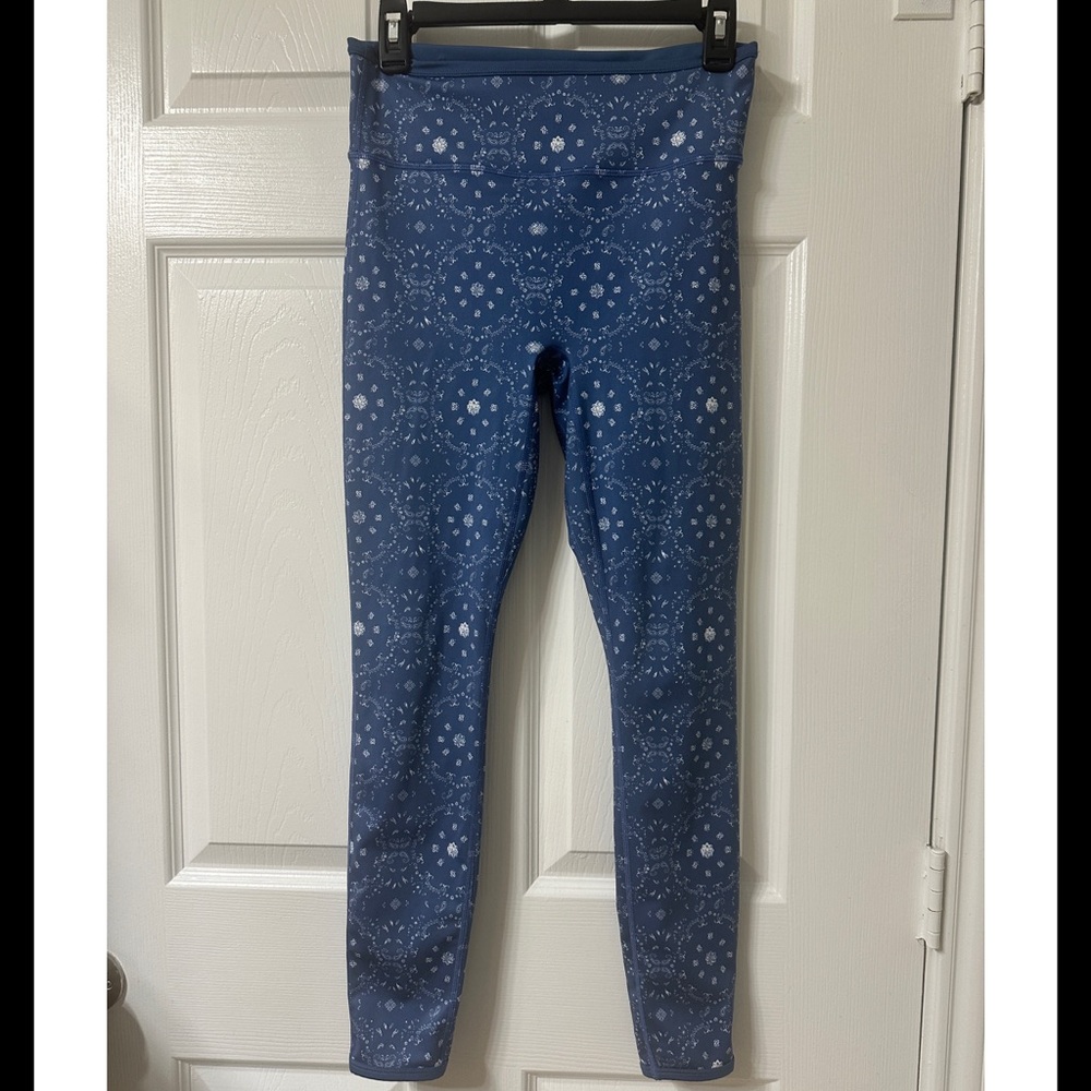 Fabletics Blue Printed High-Rise Jeggings